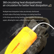 Electric Shoe Dryer with UV Sterilization Powered By 5V USB(White)