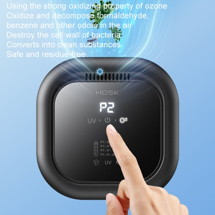 HOSK XT-01 UV Pet Air Purifier Household Deodorant Ozone Generator, Size: Charging(Black) - free shipping - PMC Jewellery - Order now!