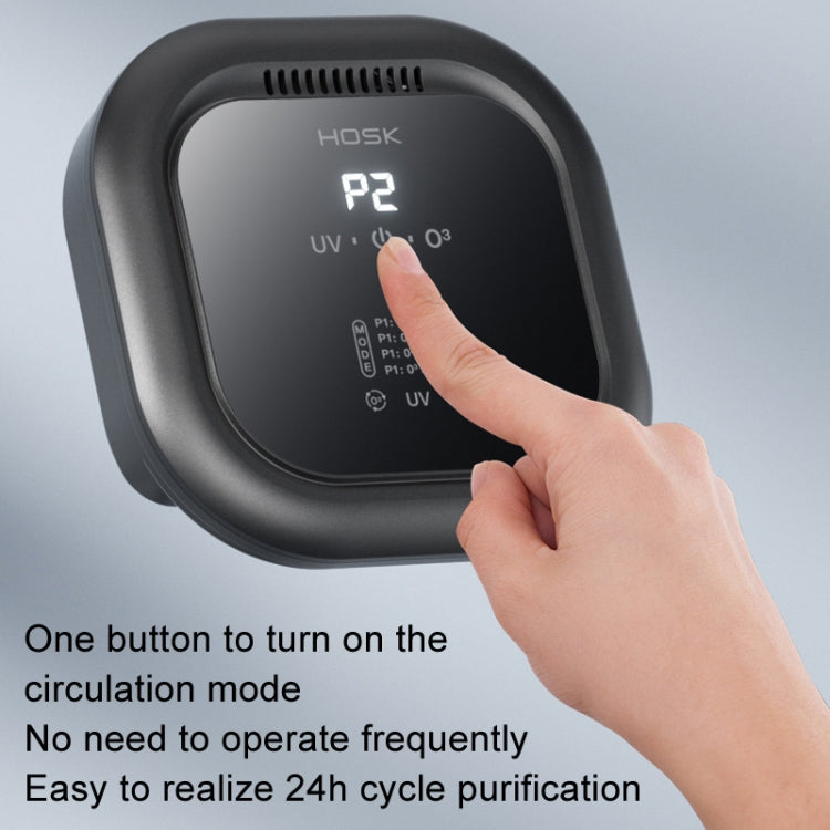 HOSK XT-01 UV Pet Air Purifier Household Deodorant Ozone Generator, Size: Charging(Black) - free shipping - PMC Jewellery - Order now!