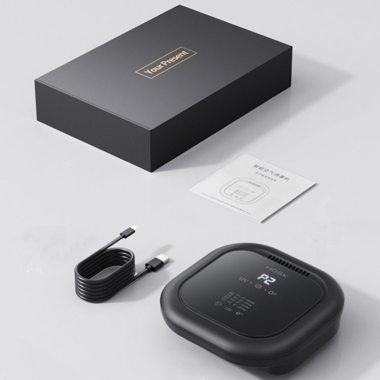 HOSK XT-01 UV Pet Air Purifier Household Deodorant Ozone Generator, Size: Charging(Black) - free shipping - PMC Jewellery - Order now!