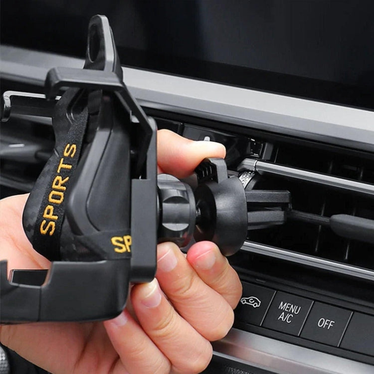 Car Gravity Air Outlet Navigation Mobile Phone Holder(Red Ribbon)