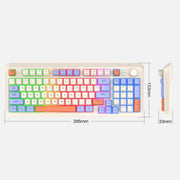 XUNSVFOX K94 Wireless Bluetooth Dual Mode Mechanical Keyboard Gaming Office Laptop Keyboard(Sea Salt)