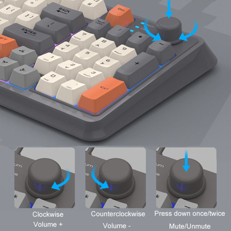 XUNSVFOX K94 Wireless Bluetooth Dual Mode Mechanical Keyboard Gaming Office Laptop Keyboard(Shimmer) - free shipping - PMC Jewellery - Order now!