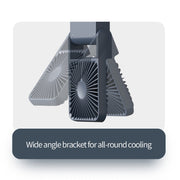 HX-123 USB Charging Wall-mounted Desktop Folding Thin and Light Small Fan(Yellow)