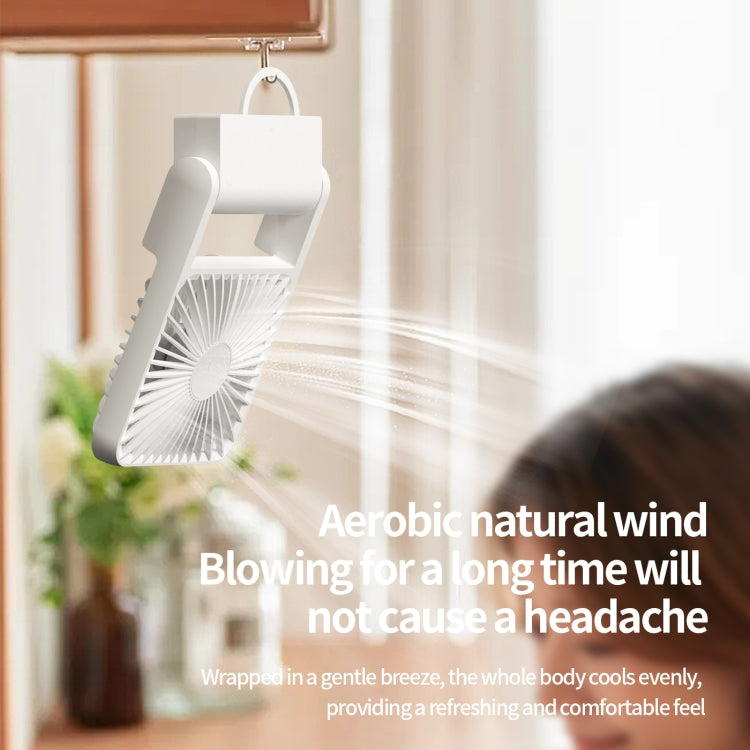 HX-123 USB Charging Wall-mounted Desktop Folding Thin and Light Small Fan(Yellow)