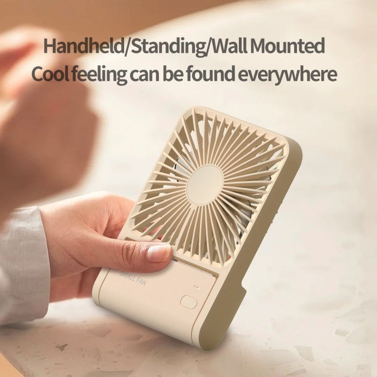 HX-123 USB Charging Wall-mounted Desktop Folding Thin and Light Small Fan(Yellow)