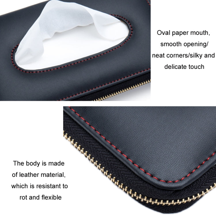 Car Sun Visor Skylight Hanging Tissue Box(H052 Gray)