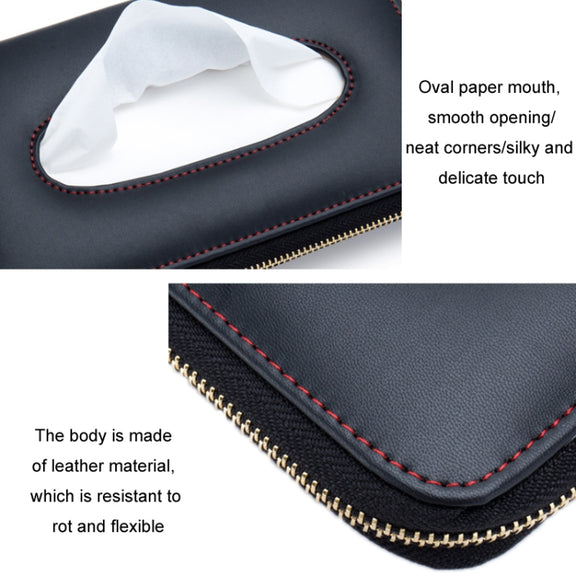 Car Sun Visor Skylight Hanging Tissue Box(H055 Black)