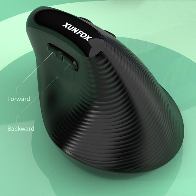XUNSVFOX H5 Upright Vertical Dual Mode Mouse Rechargeable Wireless Business Office Mouse(Black) - free shipping - PMC Jewellery - Order now!