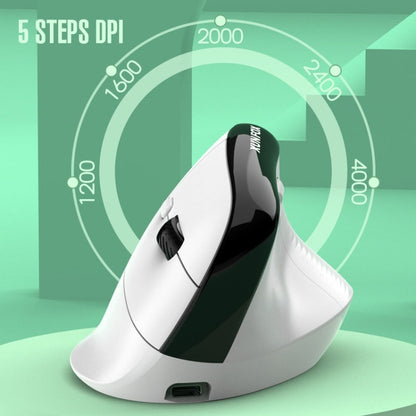 XUNSVFOX H5 Upright Vertical Dual Mode Mouse Rechargeable Wireless Business Office Mouse(Pink) - free shipping - PMC Jewellery - Order now!