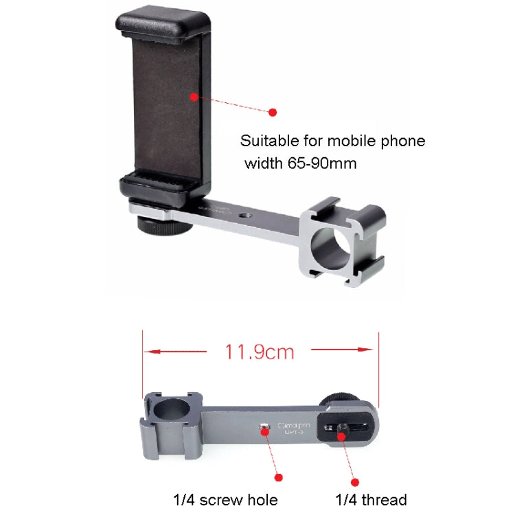 Cimapro CPT-3 Three-headed Hot Boot Bracket Adapter Mount LED Mic On Gimbal - free shipping - PMC Jewellery - Order now!
