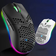 XUNSVFOX XYH80 Hollow Hole Rechargeable Wireless Gaming Mouse RGB Light Computer Office Mouse(Black)