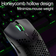 XUNSVFOX XYH80 Hollow Hole Rechargeable Wireless Gaming Mouse RGB Light Computer Office Mouse(White)