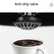 HOMEZEST 600W 0.65L  Automatic Drip Coffee Maker with Glass Carafe 2-6 Cup Capacity(323 Black EU Plug)