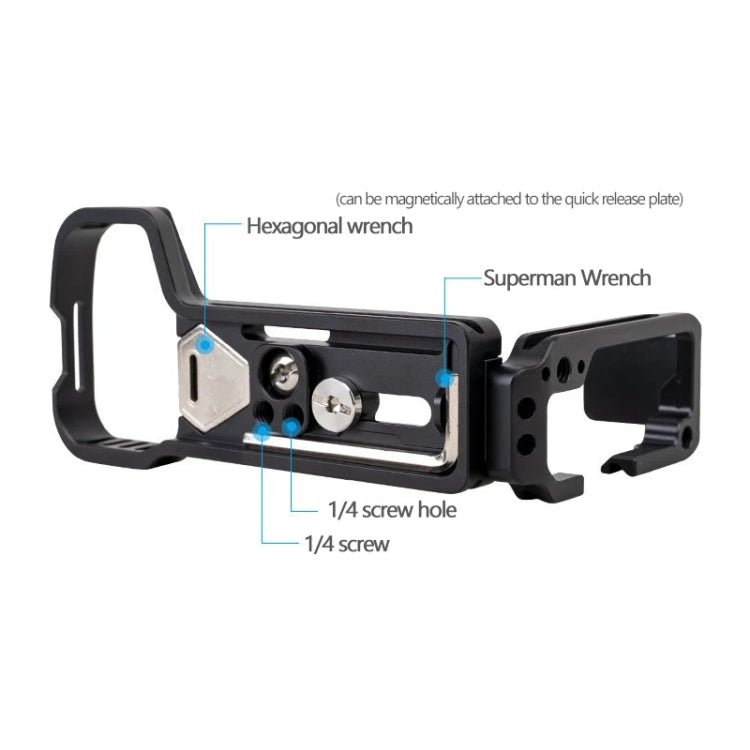 For Sony A7R4 / A7M4 Camera XILETU L-Type Quick Release Plate Shooting Expansion Bracket Cage - Quick Release Plate by XILETU | Online Shopping South Africa | PMC Jewellery | Buy Now Pay Later Mobicred