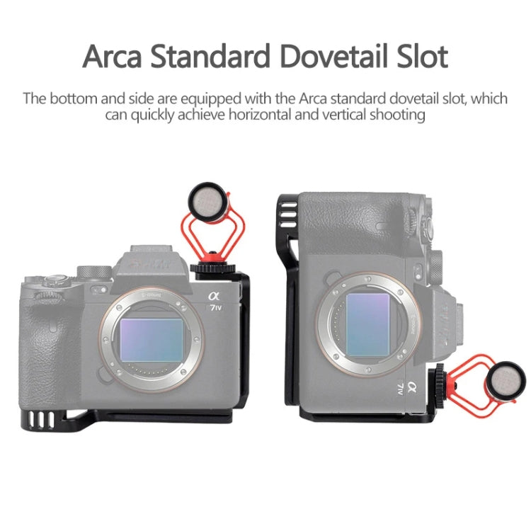For Sony A7R4 / A7M4 Camera XILETU L-Type Quick Release Plate Shooting Expansion Bracket Cage - Quick Release Plate by XILETU | Online Shopping South Africa | PMC Jewellery | Buy Now Pay Later Mobicred