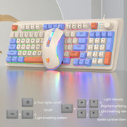XUNSVFOX K820 Wired Gaming Mechanical Feeling 94 Keys Keyboard And Mouse Set(Shimmer)