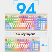 XUNSVFOX K820 Wired Gaming Mechanical Feeling 94 Keys Keyboard And Mouse Set(Shimmer)
