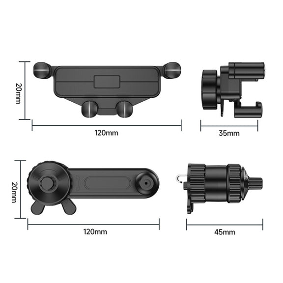 Car Mobile Phone Holder Navigation Air Outlet Support Fixed Bracket(Triangular Hook)