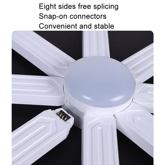 JSK-P30 9 Sections Smart WiFi Bluetooth Splicing Atmosphere Light Sound Control Constellation Light Support Amazon Alexa / Google Assistant / DuerOS EU Plug(White)