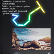 JSK-P30 9 Sections Smart WiFi Bluetooth Splicing Atmosphere Light Sound Control Constellation Light Support Amazon Alexa / Google Assistant / DuerOS UK Plug(White)