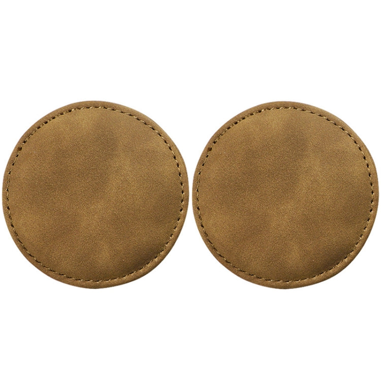 2pcs/ Set Car Suede Anti-Slip Water Coaster Car Interior Decoration(Brown) - Car Drink Holders by PMC TechLife | Online Shopping South Africa | PMC TechLife | Buy Now Pay Later Mobicred