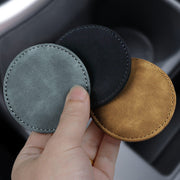 2pcs/ Set Car Suede Anti-Slip Water Coaster Car Interior Decoration(Gray)