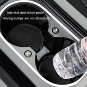 2pcs/ Set Car Suede Anti-Slip Water Coaster Car Interior Decoration(Gray)