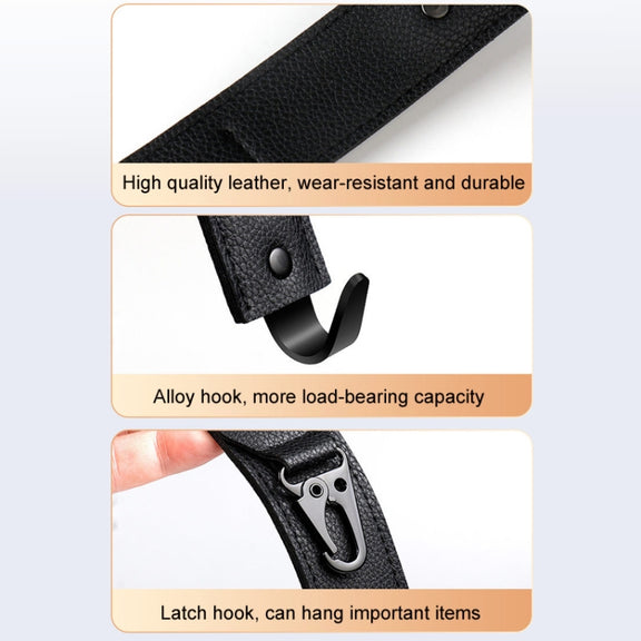 Car Seat Back Multifunctional Storage Metal Hook(Beige)