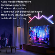 JSK-P22 5V Bluetooth RGB Stitching Light E-Sports Atmosphere Decorative Lamp, Style: 6 Sections+USB To DC Line+EU Plug(Black)