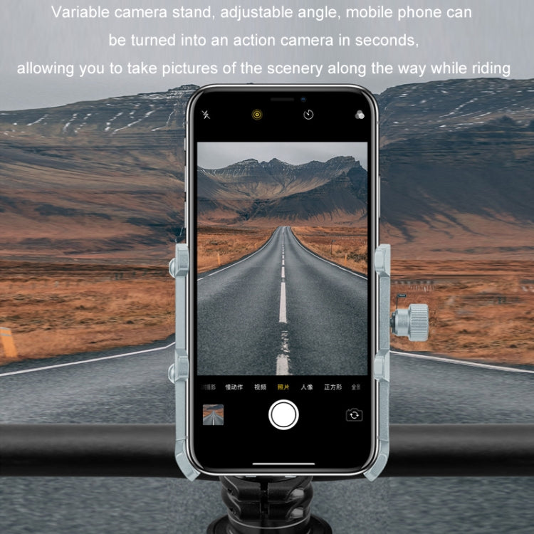 JOHORSE Bicycle Shockproof Mobile Phone Holder Motorcycle Riding Equipment, Color: Stem Silver - Holders by JOHORSE | Online Shopping South Africa | PMC TechLife | Buy Now Pay Later Mobicred
