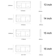 Multi-layer Water-resistant and Shock-absorbing Laptop Sleeve Laptop Storage Bag, Size: 15 inch(White)
