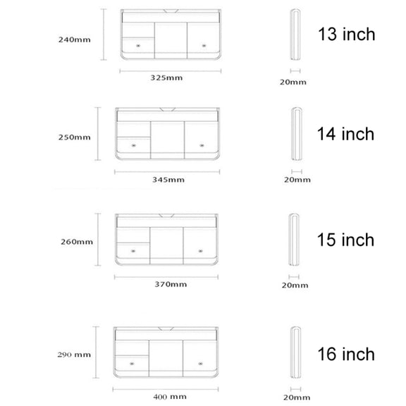 Multi-layer Water-resistant and Shock-absorbing Laptop Sleeve Laptop Storage Bag, Size: 15 inch(White)