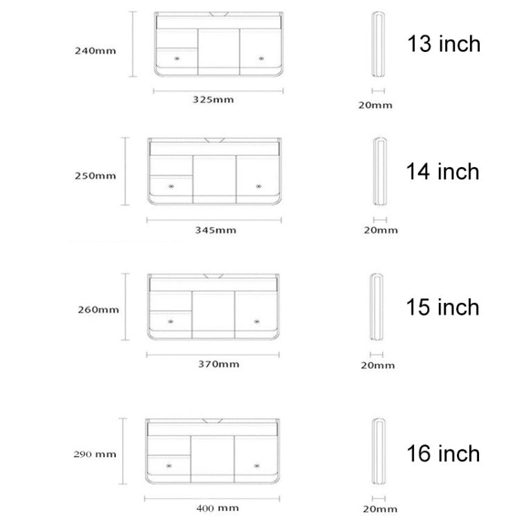 Multi-layer Water-resistant and Shock-absorbing Laptop Sleeve Laptop Storage Bag, Size: 15 inch(White)