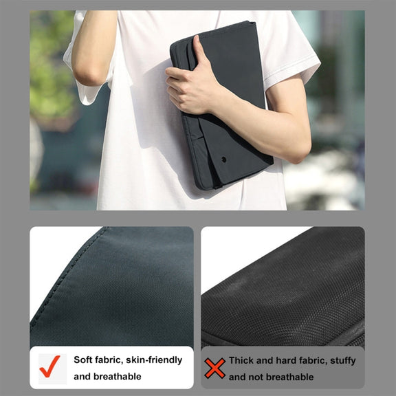 Multi-layer Water-resistant and Shock-absorbing Laptop Sleeve Laptop Storage Bag, Size: 15 inch(White)