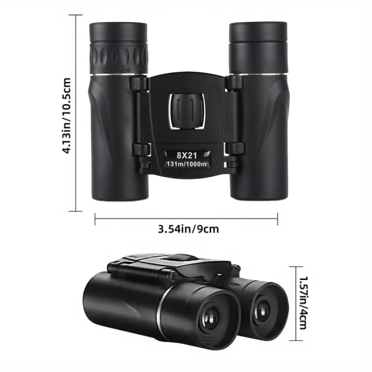 8X21 Outdoor Low-light Night Vision High-power HD Mini Binoculars - Binoculars by PMC Jewellery | Online Shopping South Africa | PMC Jewellery | Buy Now Pay Later Mobicred