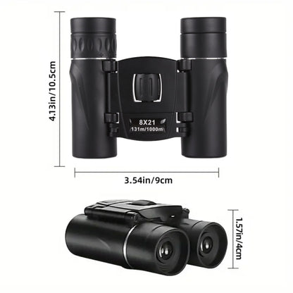 8X21 Outdoor Low-light Night Vision High-power HD Mini Binoculars - Binoculars by PMC Jewellery | Online Shopping South Africa | PMC Jewellery | Buy Now Pay Later Mobicred
