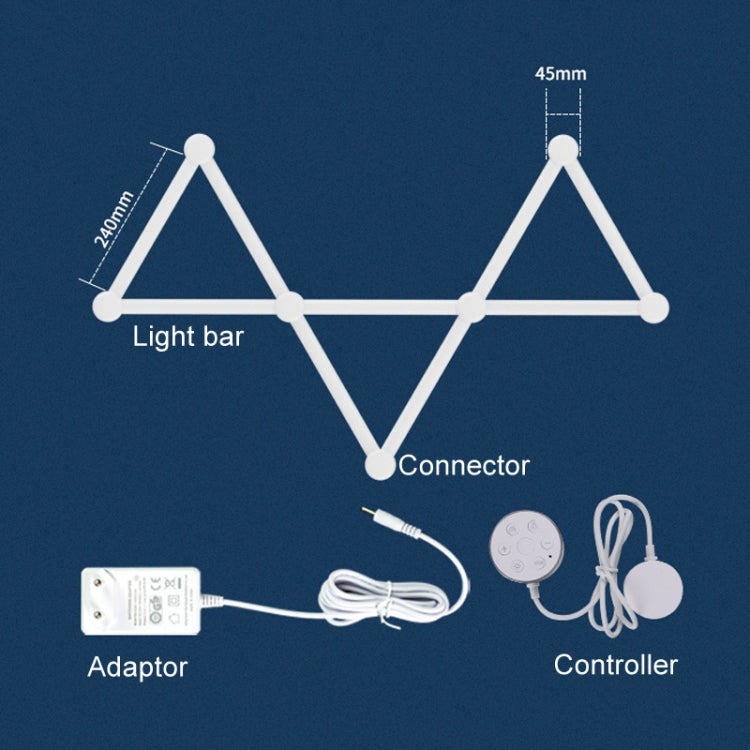 JSK-P26 Smart WiFi Bluetooth Version RGB Direct Illumination Phantom Splicing Light, Support Amazon Alexa / Google Assistant / DuerOS, Style: 9 Sections+AU Plug Adapter(White)