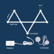 JSK-P26 Smart WiFi Bluetooth Version RGB Direct Illumination Phantom Splicing Light, Support Amazon Alexa / Google Assistant / DuerOS, Style: 9 Sections+US Plug Adapter(White)