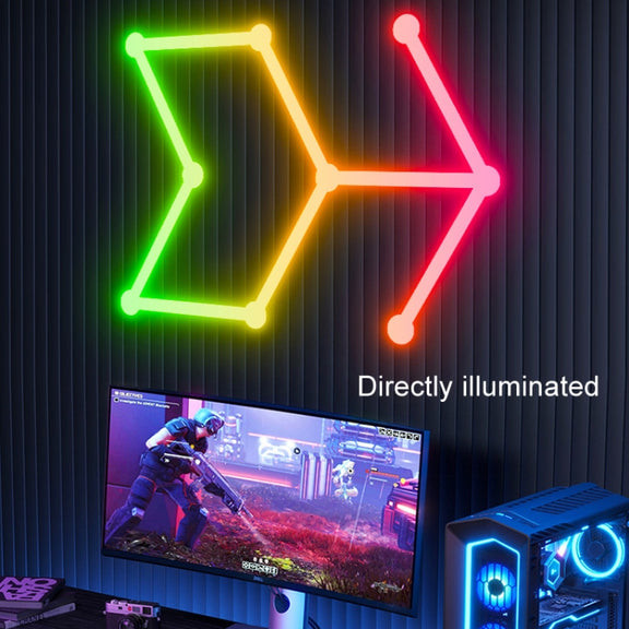 JSK-P26 Smart WiFi Bluetooth Version RGB Direct Illumination Phantom Splicing Light, Support Amazon Alexa / Google Assistant / DuerOS, Style: 9 Sections+US Plug Adapter(White)