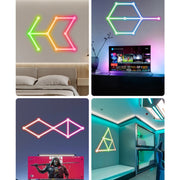 JSK-P26 Smart WiFi Bluetooth Version RGB Direct Illumination Phantom Splicing Light, Support Amazon Alexa / Google Assistant / DuerOS, Style: 9 Sections+US Plug Adapter(White)