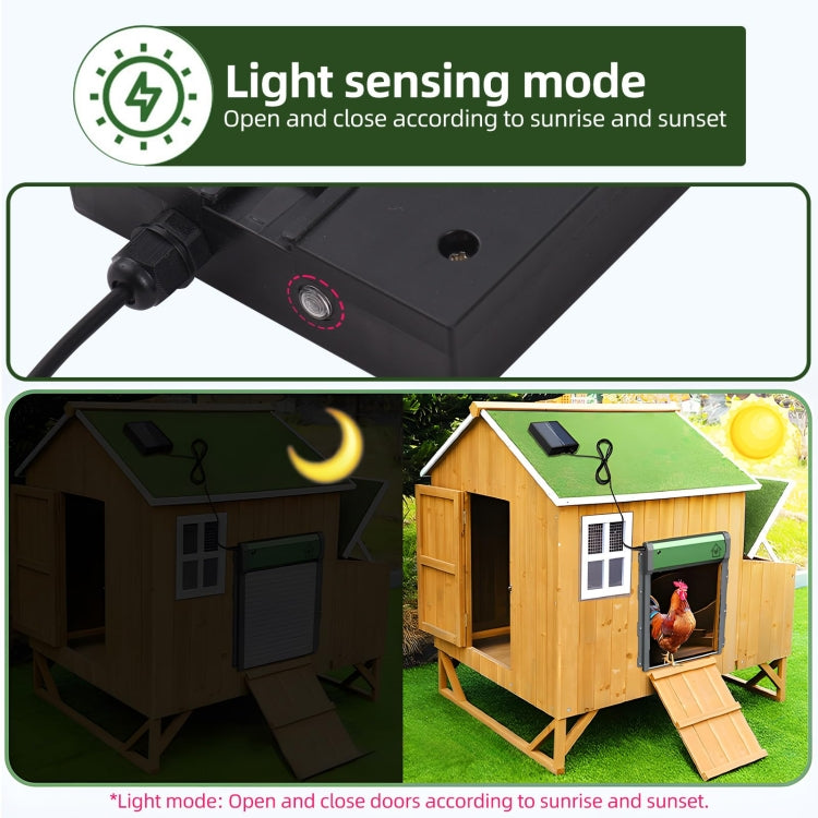 Solar Powered Automatic Chicken Coop Door 4 Modes Automatic Chicken Door with Remote Control - Pet Screen Doors by PMC TechLife | Online Shopping South Africa | PMC TechLife | Buy Now Pay Later Mobicred
