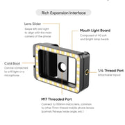 APEXEL 4K HD 100mm Macro Lens With LED Fill Light Set for Smartphones