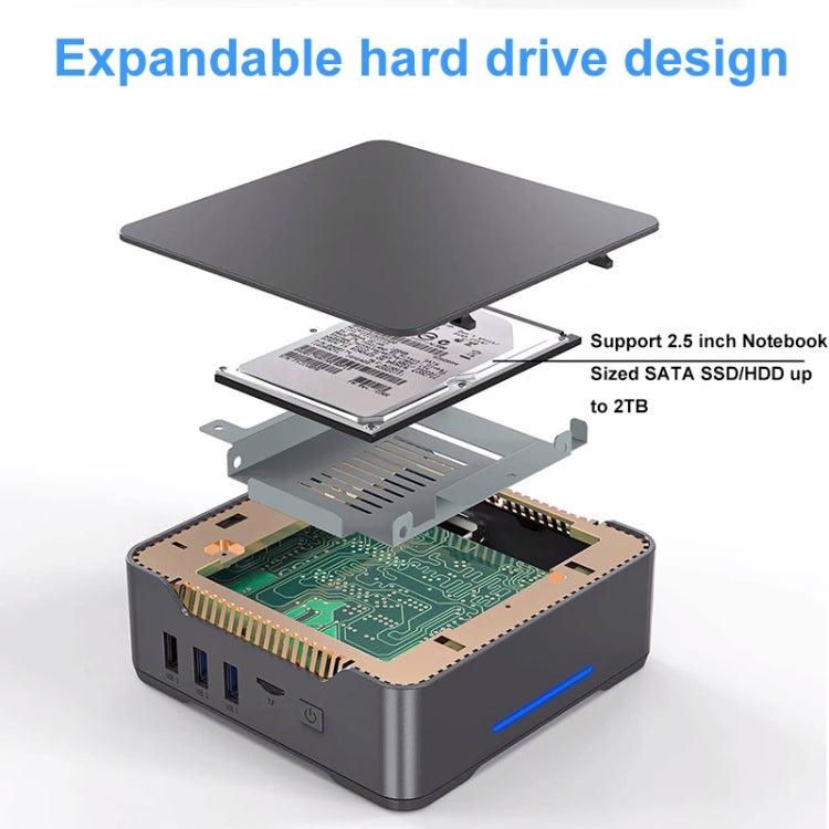 GK3Plus N100 16G+1TB EU Plug 12th Intel Alderlake Dual HDMI+VGA Triple Display 4K HD Pocket Mini PC - free shipping - PMc TechLife - Order now!