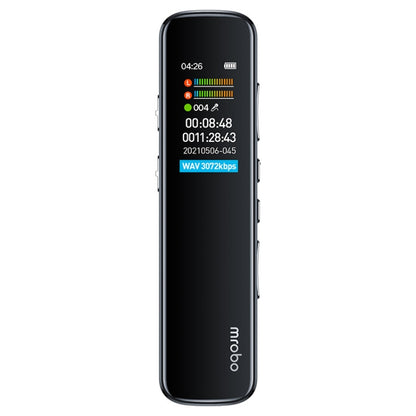 Mrobo RV-19 0.96-inch HD Screen 3D Noise Reduction Recording Pen Music Player, Capacity: 16 GB(Black) - free shipping - PMC Jewellery - Order now!