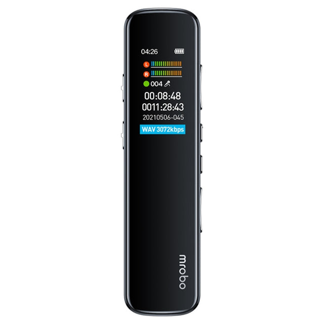 Mrobo RV-19 0.96-inch HD Screen 3D Noise Reduction Recording Pen Music Player, Capacity: 32GB(Black)