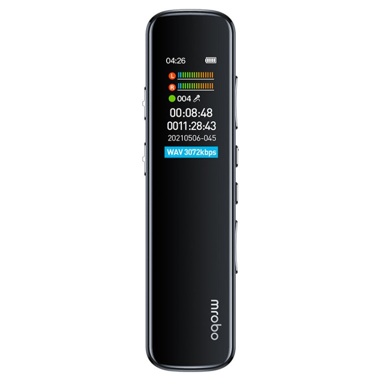 Mrobo RV-19 0.96-inch HD Screen 3D Noise Reduction Recording Pen Music Player, Capacity: 64GB(Black) - Recording Pen by Mrobo | Online Shopping South Africa | PMC TechLife | Buy Now Pay Later Mobicred