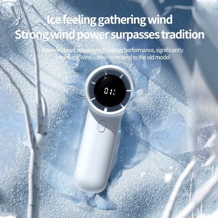 Outdoor Handheld Turbine Digital Display 100-Speed High-Speed Mini Fan, Color: Black - Electric Fans by PMC TechLife | Online Shopping South Africa | PMC TechLife | Buy Now Pay Later Mobicred