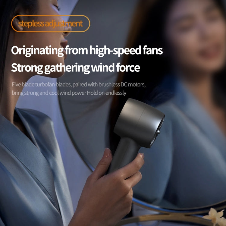 Outdoor Handheld Turbine Digital Display 100-Speed High-Speed Mini Fan, Color: White - Electric Fans by PMC TechLife | Online Shopping South Africa | PMC TechLife | Buy Now Pay Later Mobicred