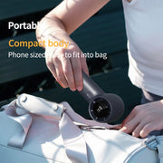 Outdoor Handheld Turbine Digital Display 100-Speed High-Speed Mini Fan, Color: White